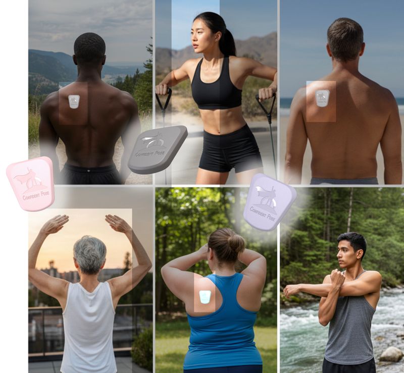 Confident Pose posture wearable outdoors